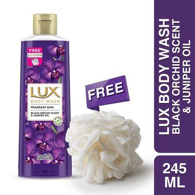 Lux Body Wash Black Orchid Scent & Juniper Oil With Free Loofah_img_0