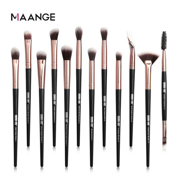Maange 12ps Eye Brush Set (Black)