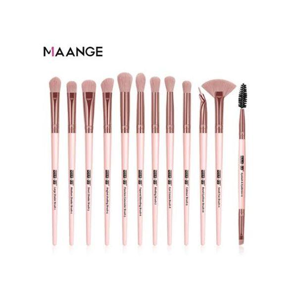 Maange 12ps Eye Brush Set (Pink)