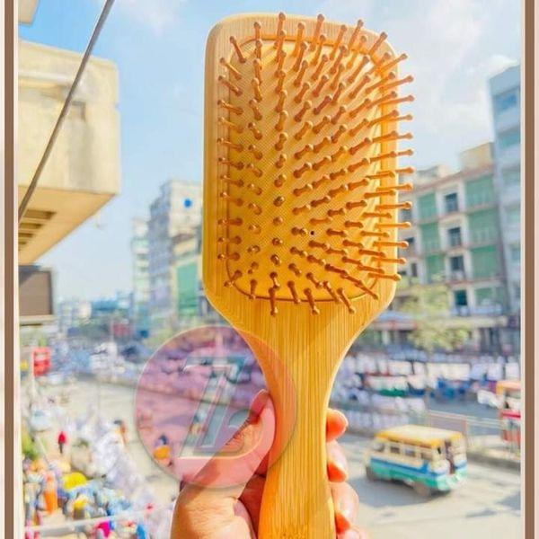Wooden Hair Brush Square